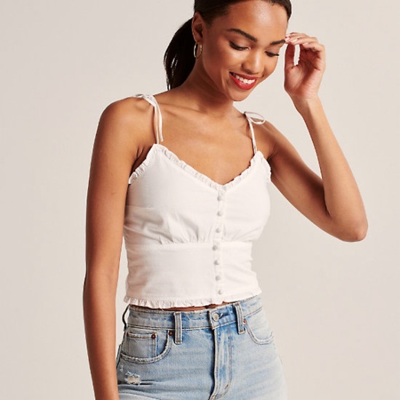 LOOKING FOR: Abercrombie Lace Piece Slim Crop Cami - Picture 2 of 7
